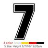 Figures 7 Racing Number Decal Helmet Racing Vinyl Cut Decals Motorcycle Accessories Car Sticker