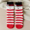 Duck Fashion Design Santa Korean Style Coral Fleece Socks Christmas Hosiery Floor Socks Women Socks