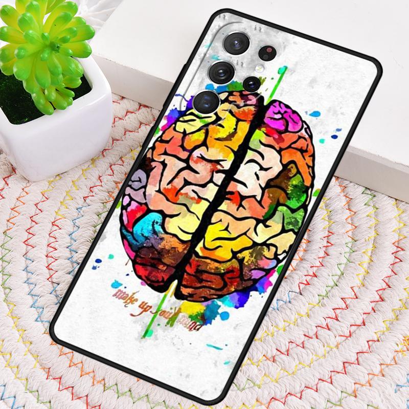 Человеческие Органы Мозг Силиконовый Чехол для Телефона Для Samsung Galaxy note 10 pro S26 S25 S24 S23 S22 S21 Plus S25Ultra Capa Чехол