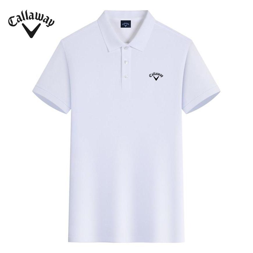 Callaway 2025 Лето Новая Вышитая Высококачественная Хлопковая Рубашка Поло С Воротником Для Гольфа