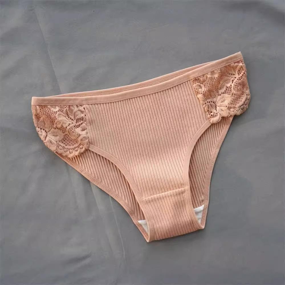 3 Pieces Women's Pure Cotton Underwear Women's Soft and Comfortable Girl Large Size Medium and Low Waist Triangle Underwear Fashion Sports Panties