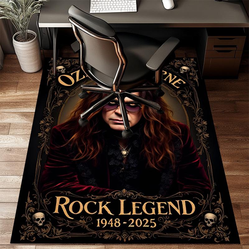 Ozzy Metal Legend Floor Mat for Living Room, Game Rooms, Office, Bedroom, Office Floor Mat Playful Design, Christmas fan gifts