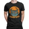 Vampurr Funny Halloween Black Cat Men T Shirts Novelty Tees Short Sleeve Round Collar T-Shirts Pure Cotton Party Clothes