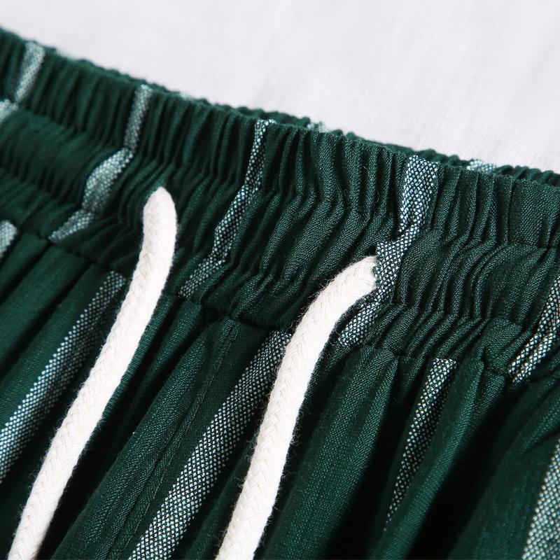 Мужские летние шорты, повседневные модные шорты в полоску с эластичной резинкой на талии больших размеров для мужской одежды