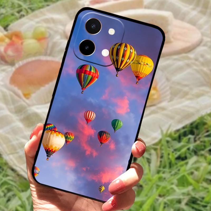 Чехол для Vivo Y28 4G Задняя крышка Противоударный корпус телефона Для VIVO Y28 Модный Fundas Нескользящий Мультяшный Мягкий силиконовый бампер для телефона