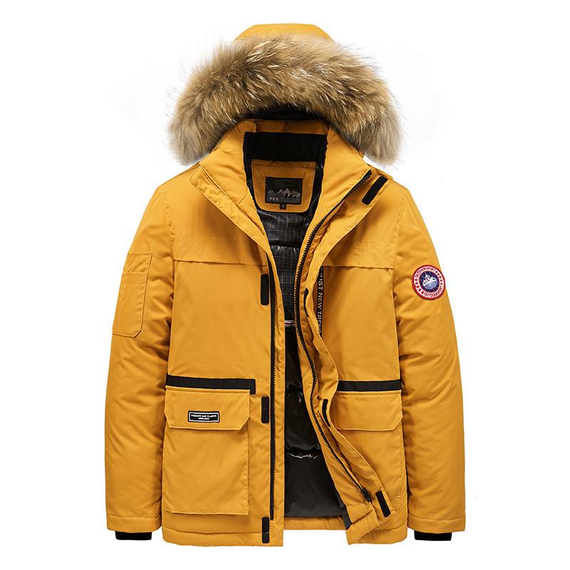 Мужская одежда, средняя и длинная, термобельё с хлопковой подкладкой, мужская шапка-ушанка большого размера, утолщённое свободное повседневное мужское зимнее пальто с хлопковой подкладкой