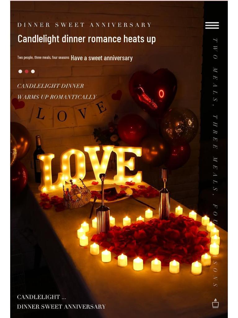 Romantic Indoor Proposal & Celebration Candle Decor Set