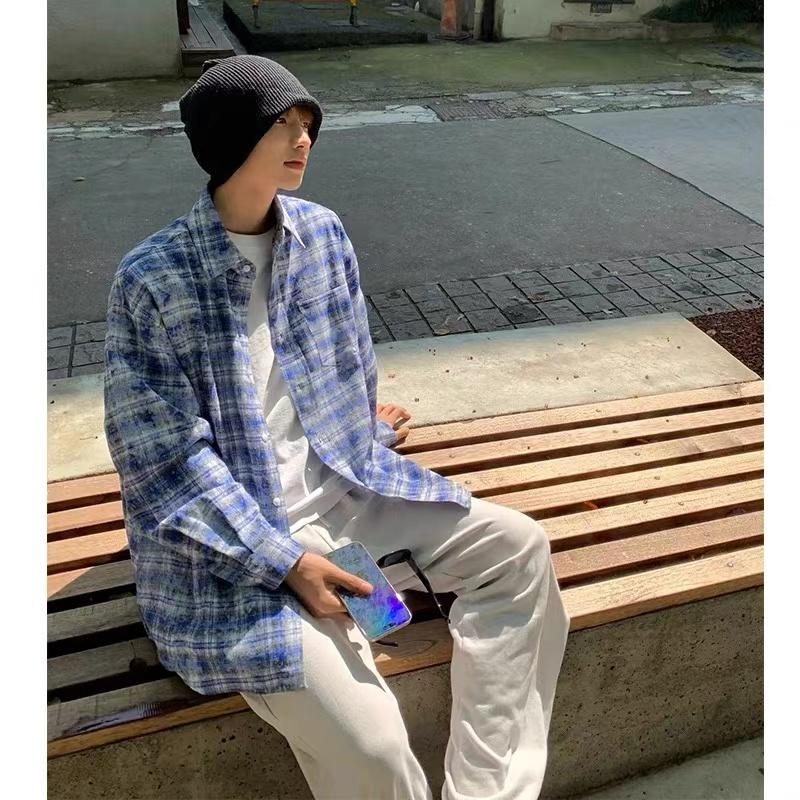 Hap Casual Long Sleeve Shirt Men's Spring and Autumn 2025 New Fashion Brand Retro Plaid Shirt Coat