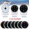 12V Car Accessories 2" 52mm VOLT Meter 8-16V Waterproof Voltage Gauge with 7 Colors Backlight for Car Boat Marine