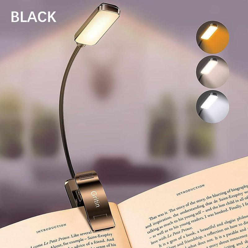 Светодиодный перезаряжаемый светильник для книг - забота о глазах, 3 цветовых температуры, плавная регулировка яркости