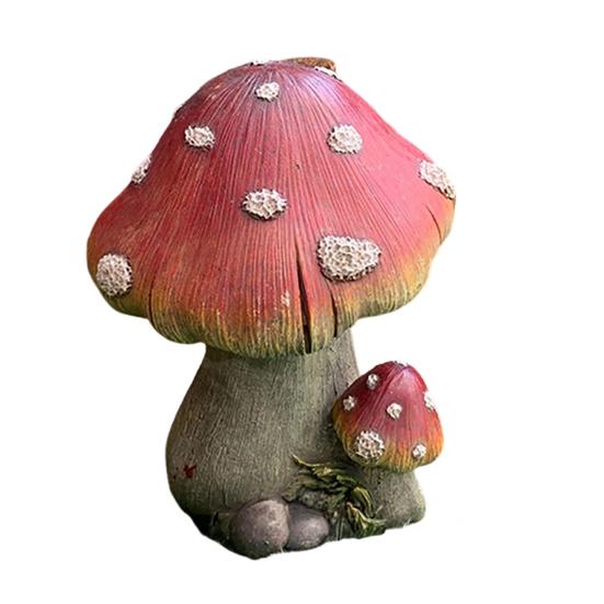 Resin Garden Figurine Cute Mushroom Goose Bunny Statue for Outdoor Garden Backyard Yard Porch Patio Lawn Decor