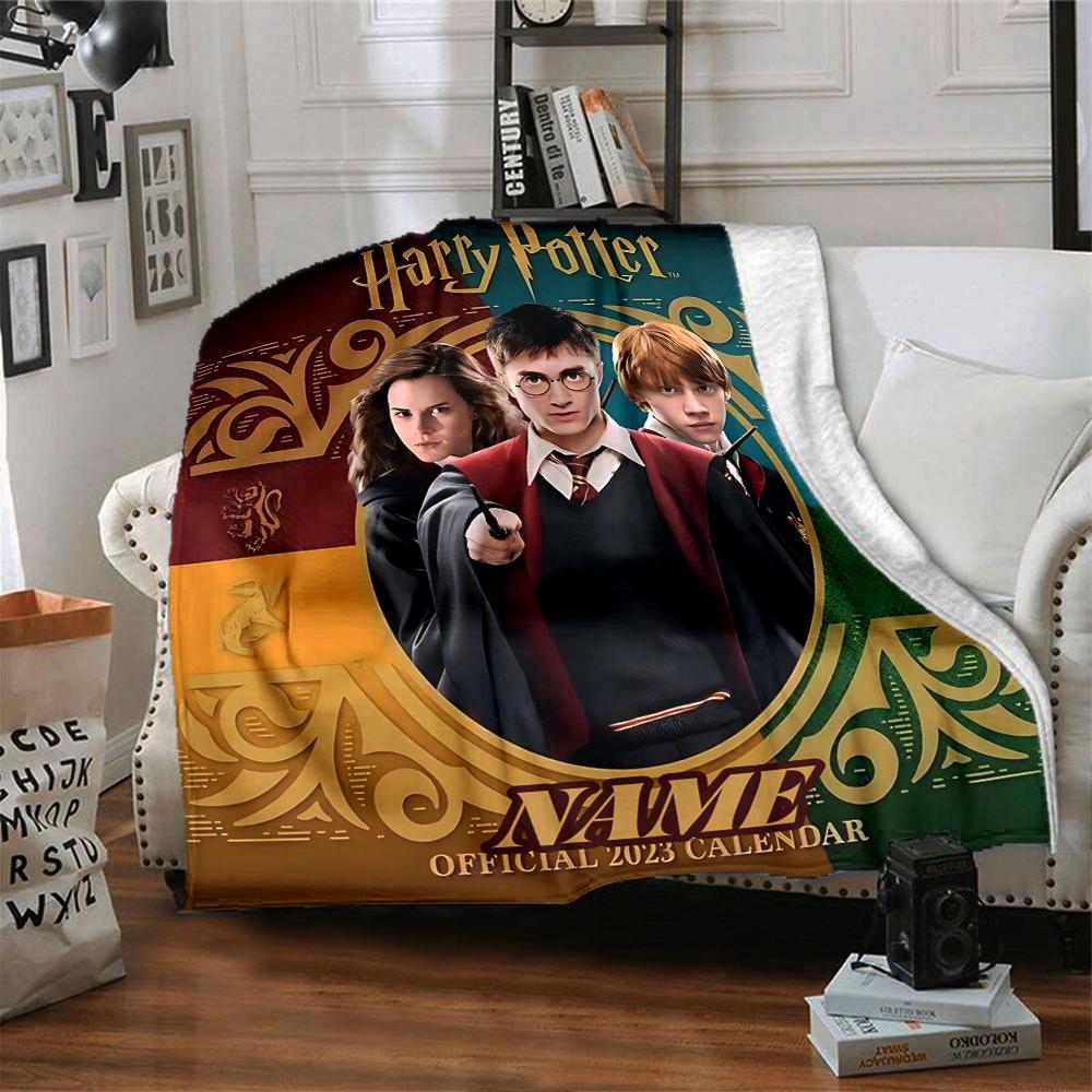 Custom Name "Harry's Magical Adventure" blanket for Couch & Bed, Plush Cozy Fuzzy Blanket Super Soft & Warm Blankets for Fall and Winter. 090864