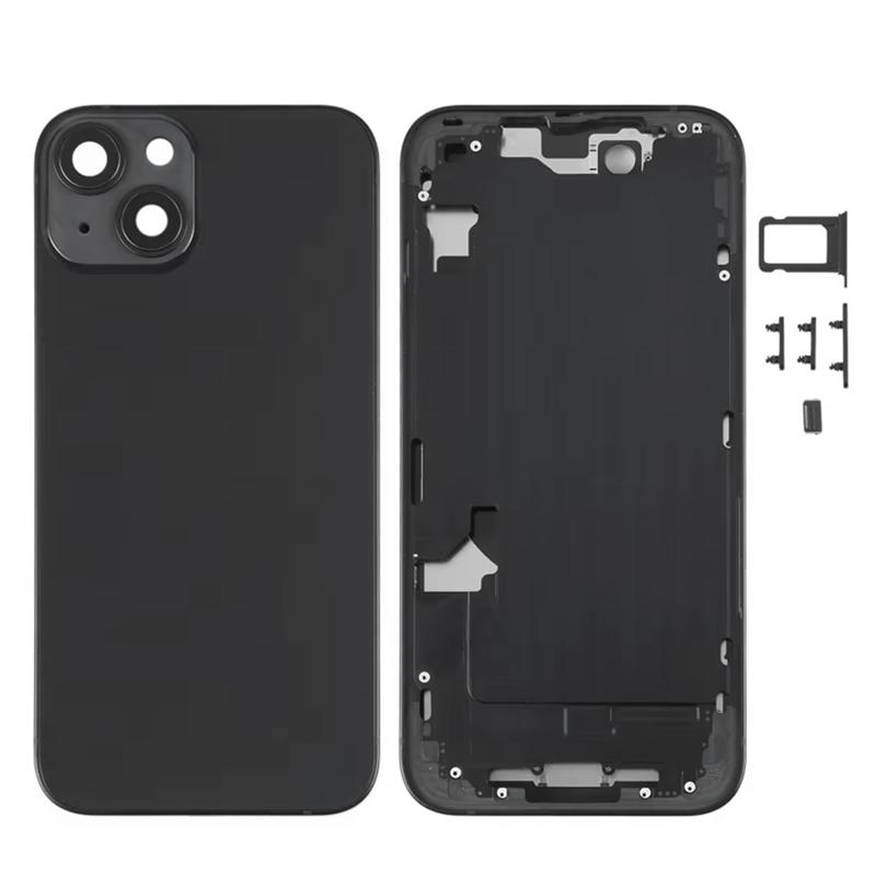 L19-Аккумулятор Новый Задний Корпус Для Iphone 14 Корпус Задняя Крышка+ Средняя Рама Шасси+Лоток Для SIM-карты+Боковые Кнопки Черный