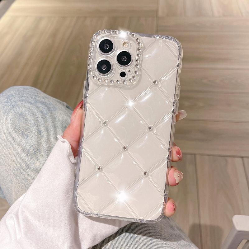 Прозрачный противоударный чехол из ТПУ с блестками для iPhone 17 16 Pro Max 15 13 14 11, Роскошная защитная крышка со стразами Плюс