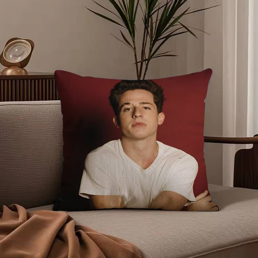 Наволочка для подушки Singer C-Charlie Puth Наволочка против пылевых клещей Невидимая молния шелковистый короткий плюш Чехол для подушки дивана