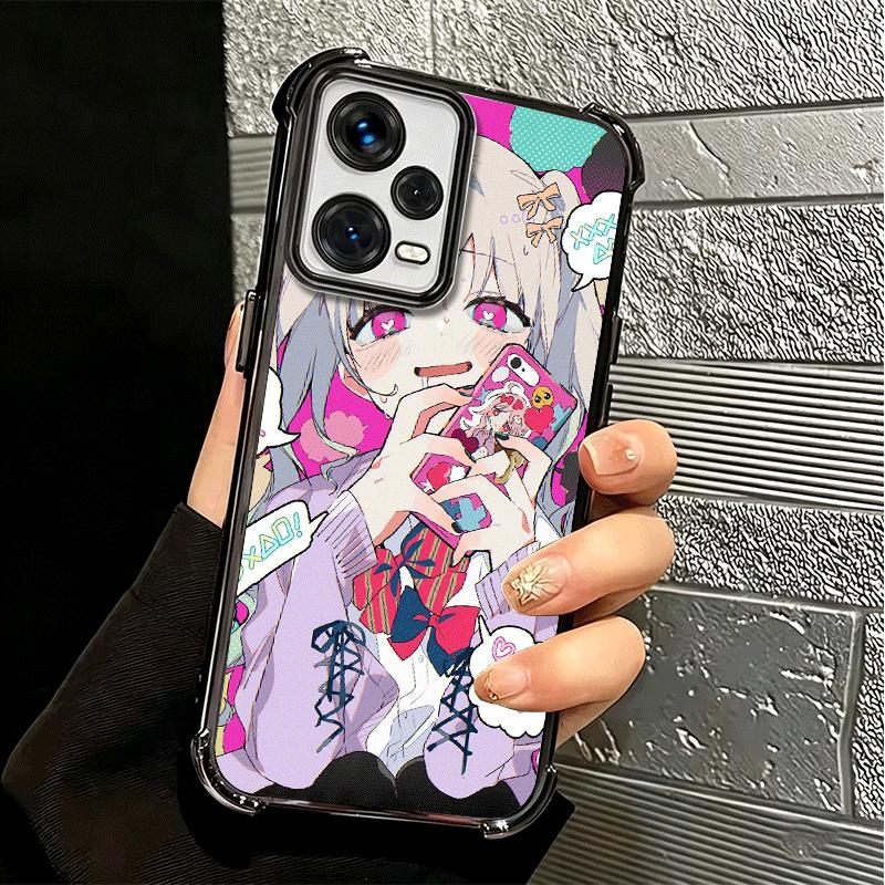 Аниме Кавайная Девушка Ins Стиль Покрытие Чехол для Телефона Для Xiaomi Redmi Note 14 15 Pro Plus 13 12 11 11S 11T 10 9S 9 5G Защита от Падения Airbag