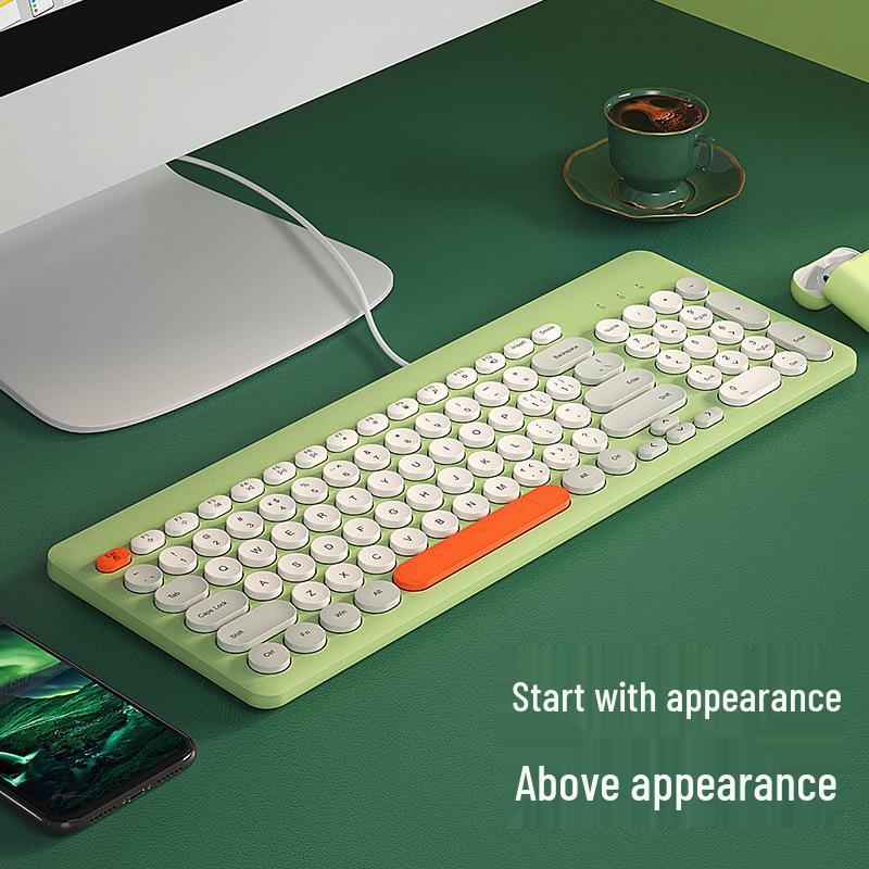 BOW Hangshi K221 USB Проводная клавиатура для девочек - Для настольного компьютера и ноутбука