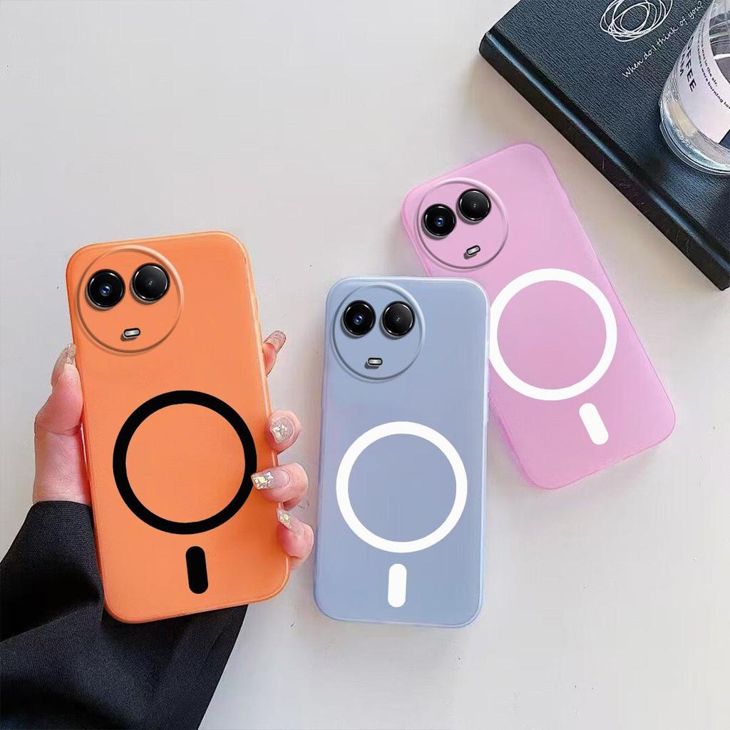 Чехол для realme 11x 5G, 11 5G Премиальный Магнитный Матовый Защитный Чехол для Телефона