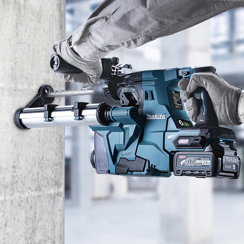 Makita 28 мм Беспроводной перфоратор Аккумулятор и зарядное устройство Продаются с перфоратором HR011GZKV, 40 В макс., Отдельно, Кейс,