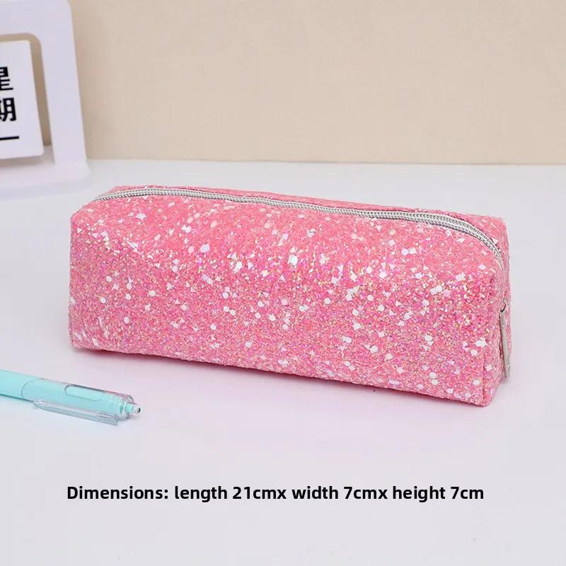 Korean Stationery Pencil Cases For Girls Glitter Pencil Case Trousse Pen Case Sequin Estuche School Supplies Pencil Pouch