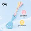 Pet Molar Bite Toys Spatula Shaped Dog Chew Toy with Braided Fabric Rope, Interactive Puppy Teething Oral Cavity Protection Toy, for Small Medium Dogs
