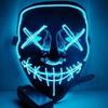 Masque d'Halloween Noël LED Light Up Masque De Purge Pour Festival Cosplay Costume d'Halloween, Bleu