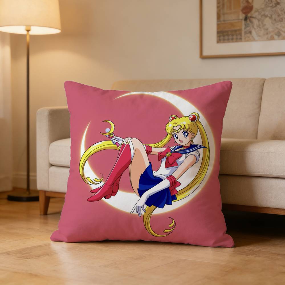 Cute Usagi Tsukino Sailor Moon Pillow Case Pattern Printed Pillowcase For Living Room Sofa Cushion Cover