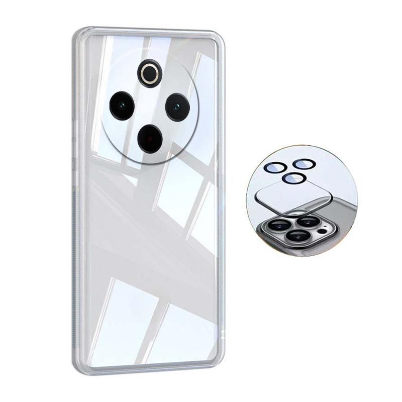 For Vivo iqoo Z10 Case Camera Protection Semi Transparent Soft Silicone Shockproof with Lens Protector Films for iqoo Z10 Back Cover
