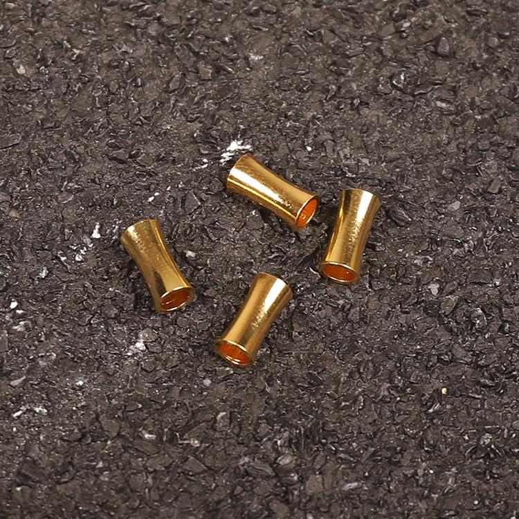 Латунные бусины-разделители в виде бамбука - Непал Цилиндрические аксессуары для бисероплетения