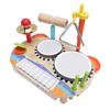 Детский музыкальный инструмент Деревянный многофункциональный барабан Стучащий пианино Ударный инструмент Образовательный