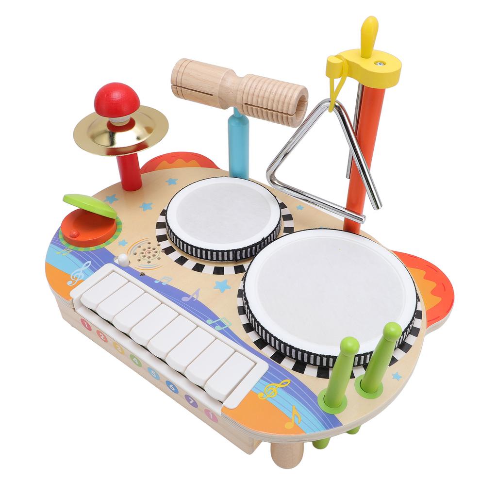 Детский музыкальный инструмент Деревянный многофункциональный барабан Стучащий пианино Ударный инструмент Образовательный