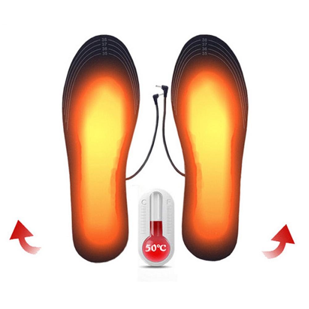 Cuttable Electric Heated Insoles Unisex Feet Warmer Pad Adjustable Temperature Multifunctional for Winter Fishing Hiking Camping