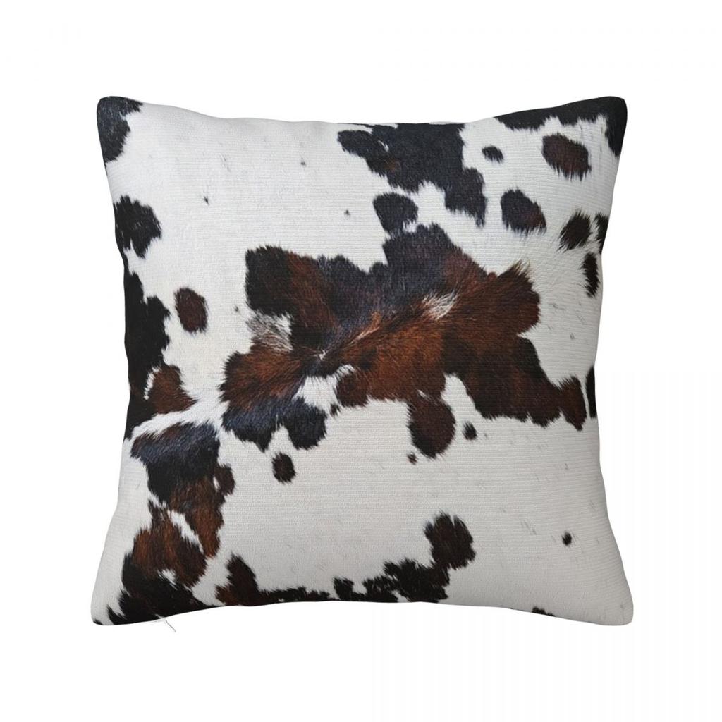 Cowhide Art Rustic Animal Fur Pattern Pillowcase Polyester Cushion Comfort Throw Pillow Sofa Decorative Cushions Used