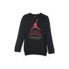 Jordan Letter Logo Design Casual Crew Neck Long Sleeve Sweatshirt Kids Sweatshirt Black DR8361-010