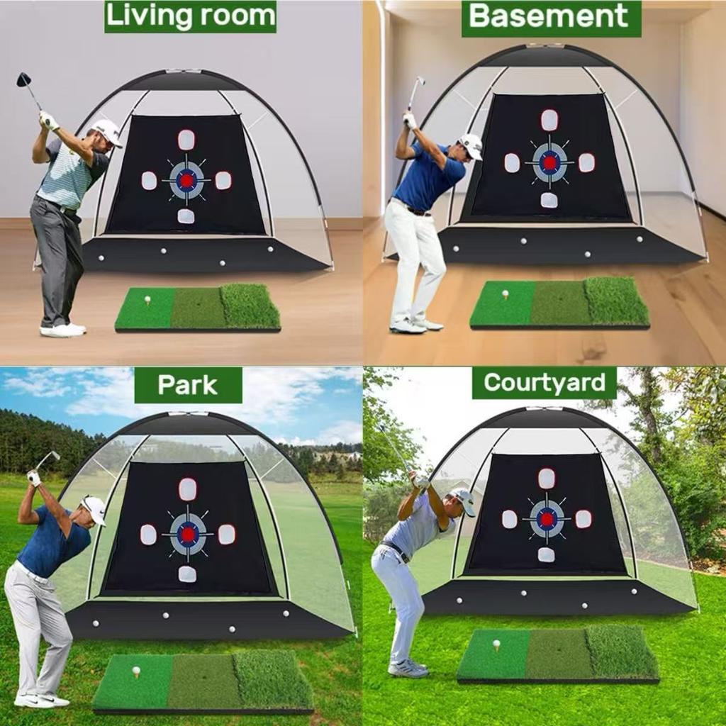 Outdoors Golf Practice Net, Golf Net Backyard Driving, Golf Swing Net, Heavy Duty Golf Practice Hitting Net, Quick Setup Golf Net with Carry Bag