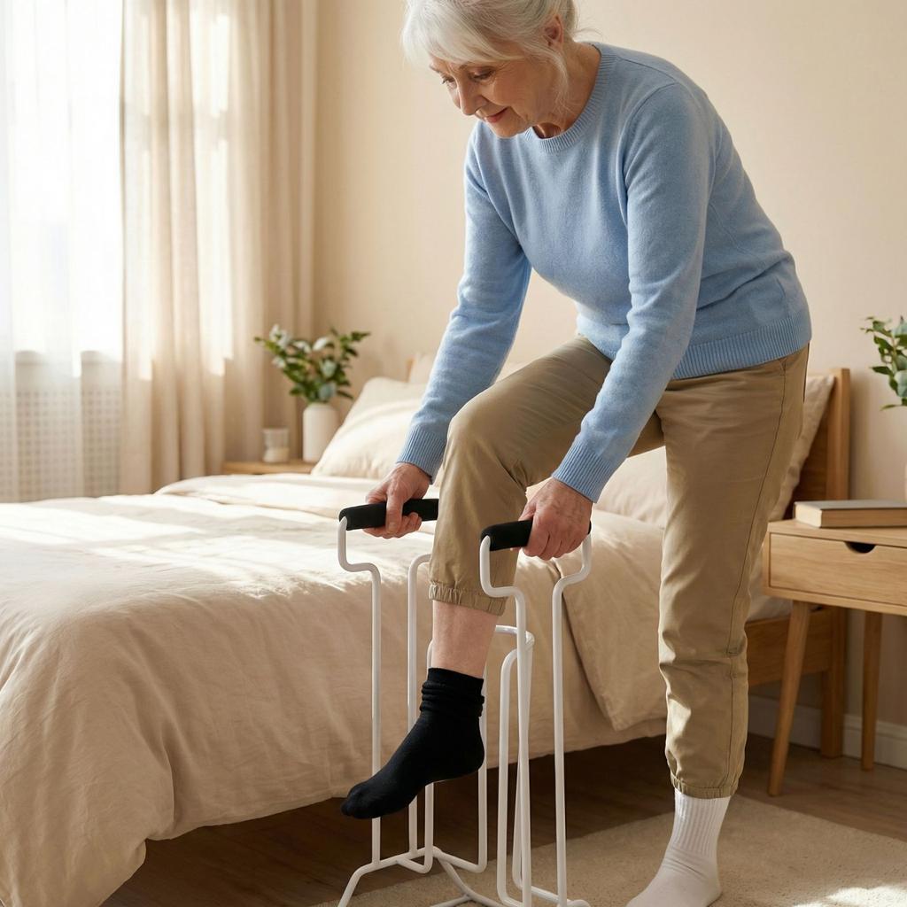 Устройство для надевания носков для пожилых людей Помощник для носков Без наклона Инструмент для помощи при одевании