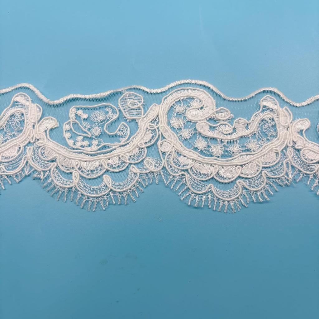 Rope Strand Barcode Embroidery Lace Women Lace Lolita Clothing Hem Accessories