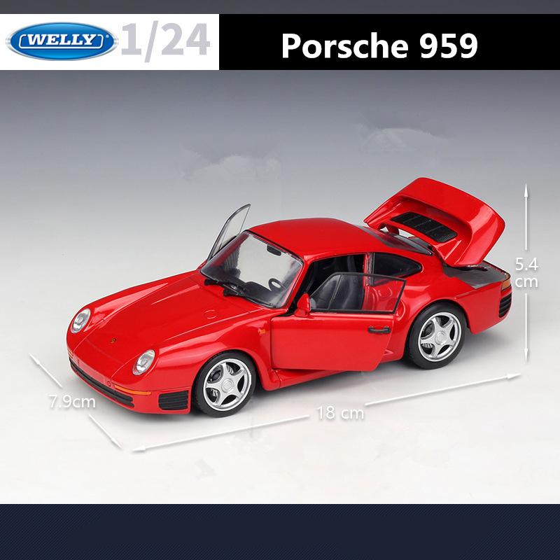 Welly 1/24 1964 Porsche 911 Металлическая масштабная модель автомобиля Литье под давлением Металлический миниатюрный модельный автомобиль Статическая коллекция Детская игрушечная машина Транспортное средство