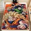 Фланелевое одеяло с принтом персонажей Dragon Ball, Высококачественное, Удобное для всех сезонов, Декор для дома, Тепло и уют, Идеально для рождественских подарков