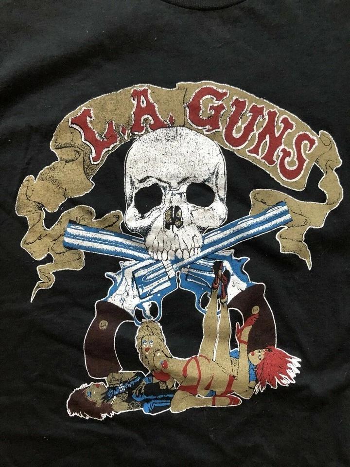Vintage LA Guns Concert Tour Black men S-234XL T-shirt E256