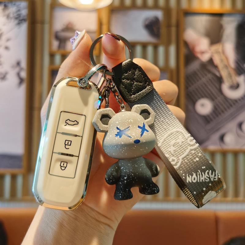 Чехол для ключа автомобиля Baojun для моделей 510, 730, 530, 560, 360, E200/E100, 310W, Wuling Mini - Женский дизайн