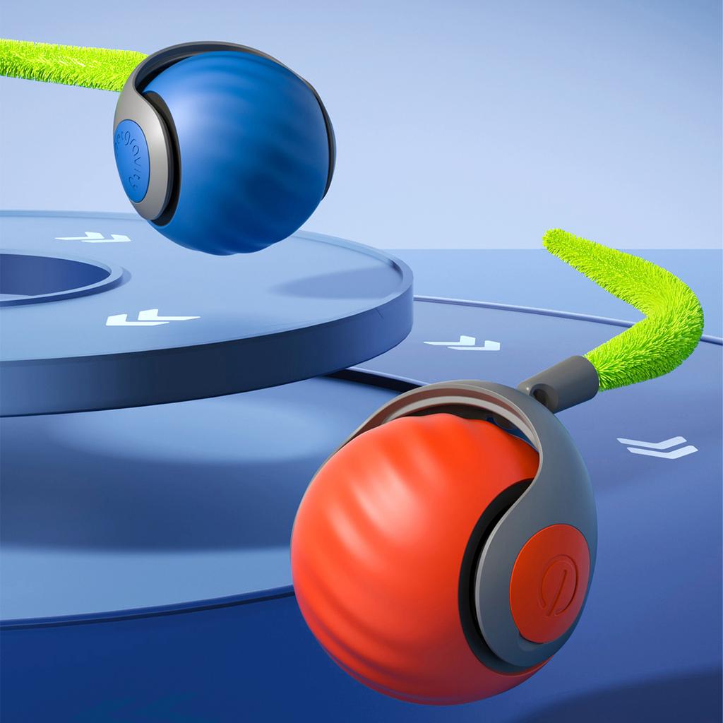 Новый интерактивный мячик для кошек Маленький мячик-хвостик, который катится, Подходит для игр кошек и собак в помещении и на улице Игрушки для кошек Вещи