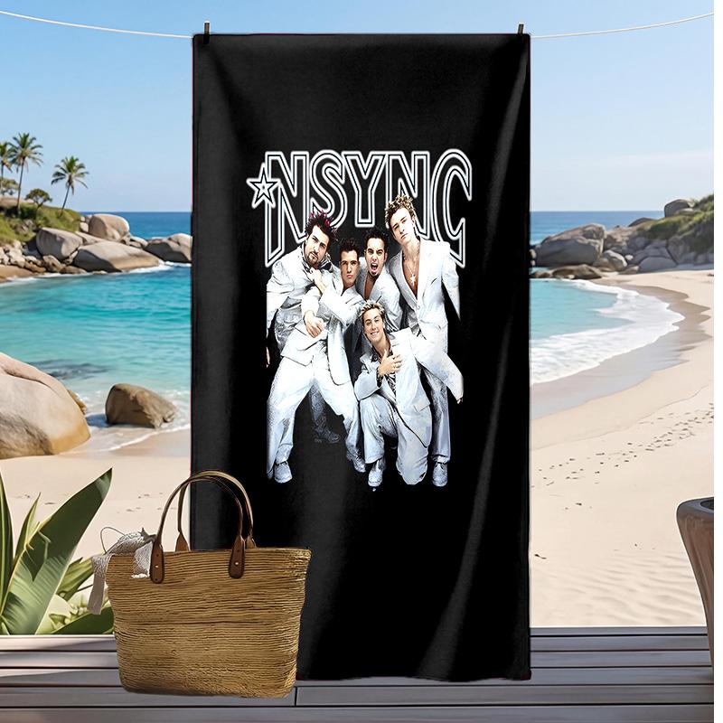 NSYNC Printed Quick Dry Beach Towel Super Absorbent Soft Lightweight Bath Towel for Pool Summer Travel