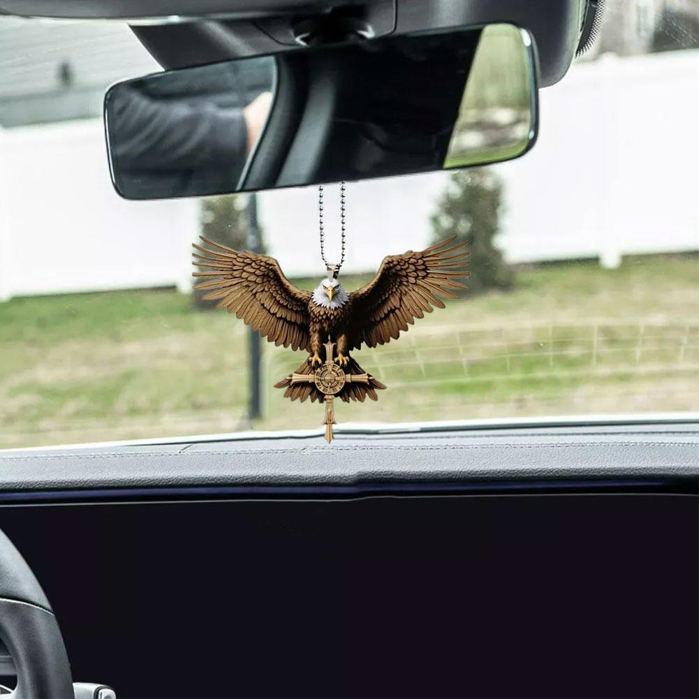 Зеркало заднего вида автомобиля подвесное украшение орел Иисус крест автомобильные аксессуары подвеска для салона Ca M5S6
