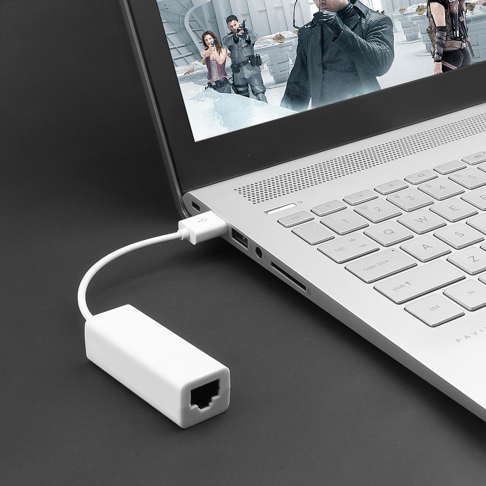 Адаптер локальной сети USB-RJ45 Портативный микро-USB-сетевая карта для ПК, ноутбука, Windows