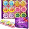 Bath Bomb Relaxing Bath Bomb Set - 12 Piece Bulk Large Essential Oil Enriched Foam Shea Butter Sea Salt Bubbles