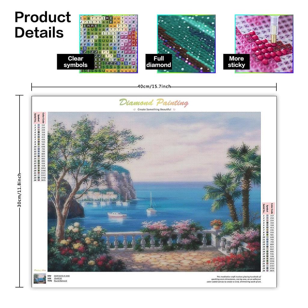 5D DIY алмазная живопись Пейзаж Мозаика Вышивка крестиком картина стразами украшение дома 30x40 см/12x16 дюймов