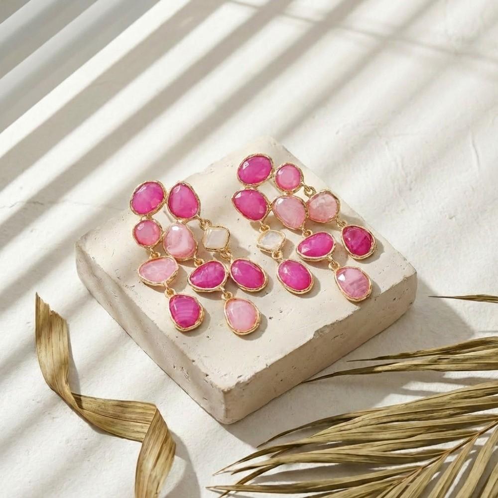 Multicolor Resin Stone Dangle Earrings Bohemian-style Women's Earring Women