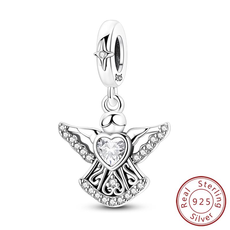 Шармы Оригинальная Медь Золото Балетки Бант Ангел Сердце Крест Шарм Бусина Подходит Браслет Браслет Подвеска Женские Украшения