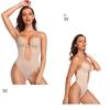 Women Shapewear Deep V-Neck Body Shaper Backless U Plunge Thong Shapers Waist Trainer Women's Clear Strap Padded Push Up Shapewear